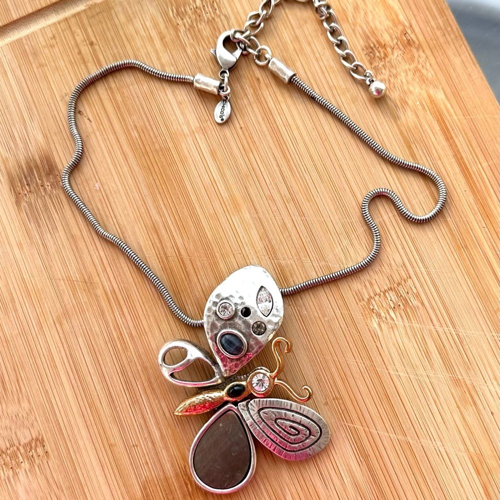 CHICO’S Butterfly Statement Necklace - Picture 5 of 8